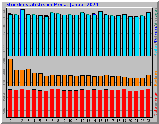 Stundenstatistik im Monat Januar 2024 Stundenstatistik im Monat Januar 2024