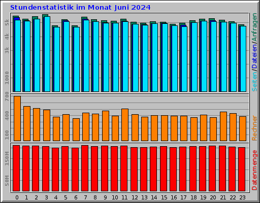 Stundenstatistik im Monat Juni 2024 Stundenstatistik im Monat Juni 2024