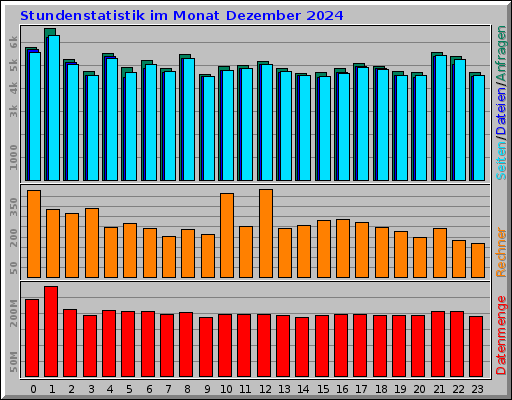 Stundenstatistik im Monat Dezember 2024